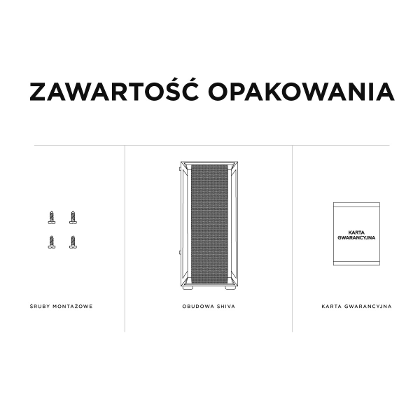 Rampage SHIVA Obudowa PC z oknem 4x wentylator 120mm Rainbow czarna