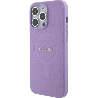 Guess Saffiano MagSafe - Etui iPhone 15 Pro Max (fioletowy)