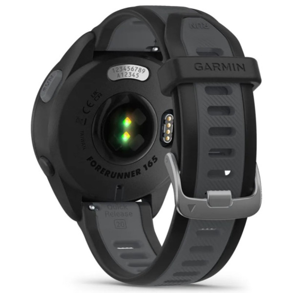 Garmin Forerunner 165 z czujnikiem tętna HRM Elevate Ox (czarna koperta / łupkowy pasek)