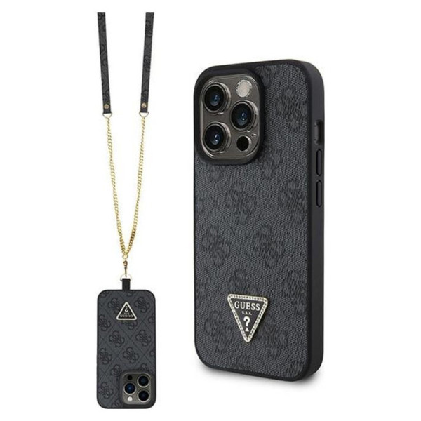 Guess Crossbody 4G Metal Logo - Etui iPhone 15 Pro Max (czarny)