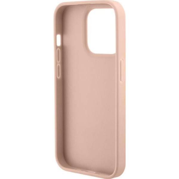 Guess Croco Triangle Metal Logo - Etui iPhone 15 Pro Max (różowy)
