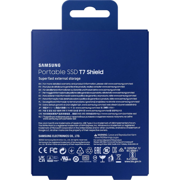 SAMSUNG SSD T7 Shield Blue 2TB MU-PE2T0R/EU