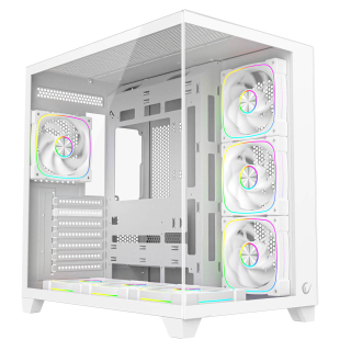 Rampage Obudowa PC ze szkłem hartowanym SEALITE 7x wentylator ARGB PWM Biała