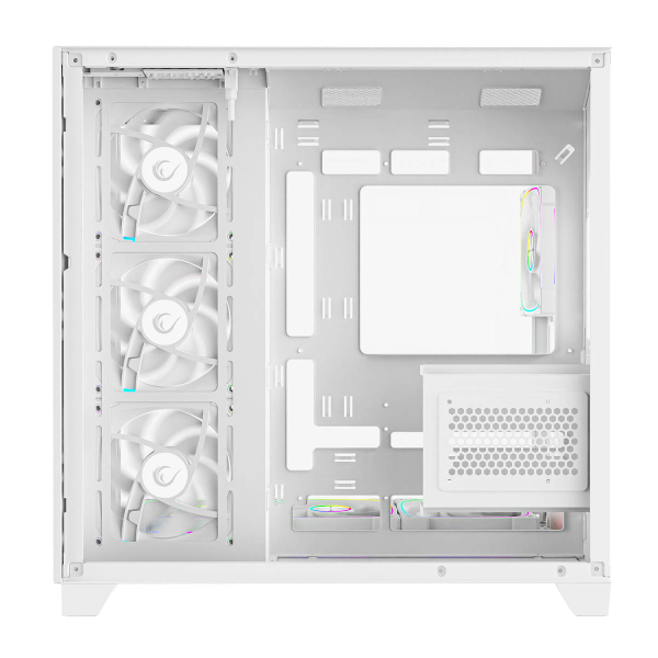 Rampage Obudowa PC ze szkłem hartowanym SEALITE 7x wentylator ARGB PWM Biała