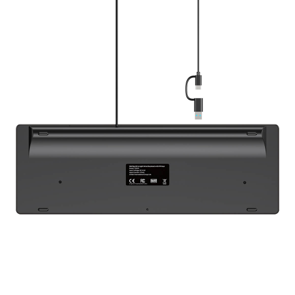 Unitek SlimTap Lekka klawiatura przewodowa biurowa USB-C/USB-A