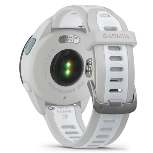 Garmin Forerunner 165 z czujnikiem tętna HRM Elevate Ox (mglistoszara koperta / kamiennobiały pasek)