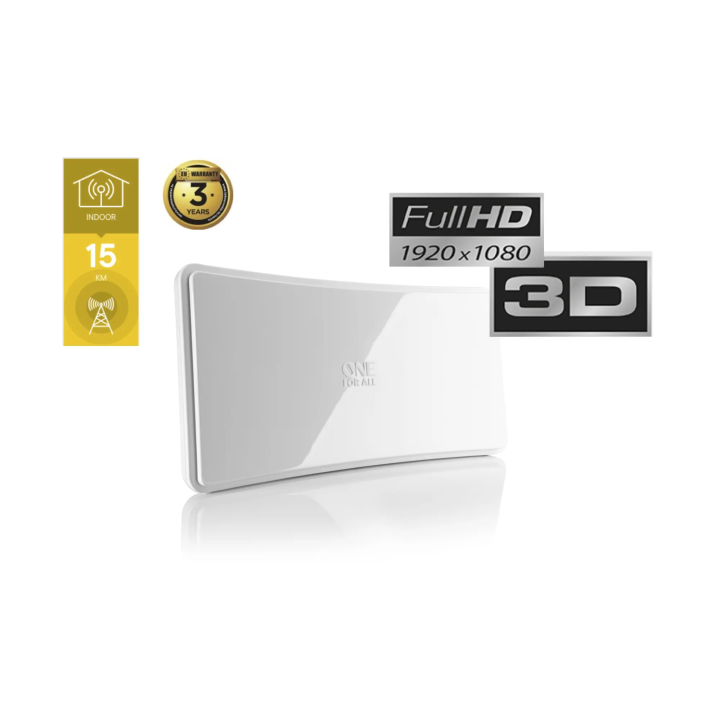 Antena pokojowa SV9421 One For All , 5G, zasilacz, zaokrąglona, biała połyskowa
