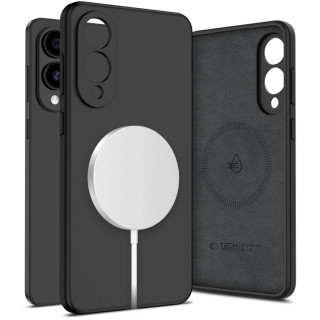 Tech-Protect Liquid Silicone Magsafe Galaxy S25 Edge czarny