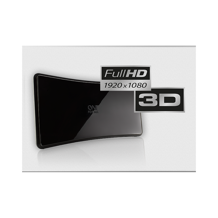 Antena pokojowa SV9420 One For All, 5G, zasilacz, zaokrąglona, czarna, połyskowa