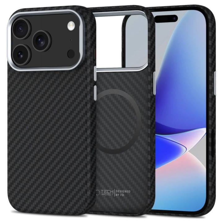 Tech-Protect Ion Carbon Magsafe iPhone 17 Pro black/silver