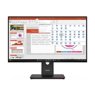 Lenovo ThinkVision T27-40 27  IPS FHD AG 4ms 300nits 120Hz HDMI  DP USB Webcam Eclipse Black