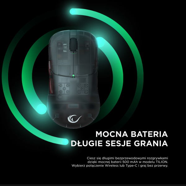 Rampage mysz bezprzewodowa TILION Czarna