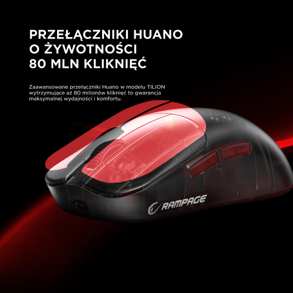 Rampage mysz bezprzewodowa TILION Czarna