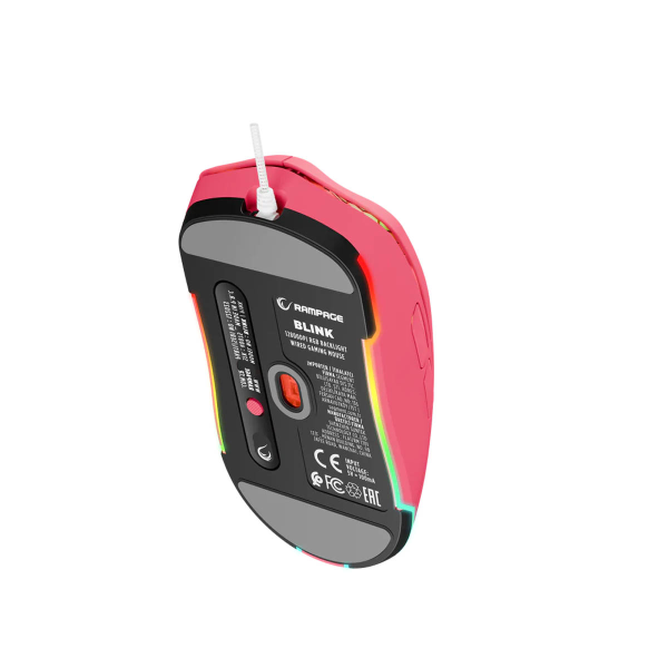 Rampage BLINK USB | 12800 DPI | RGB | sensor optyczny | różowy