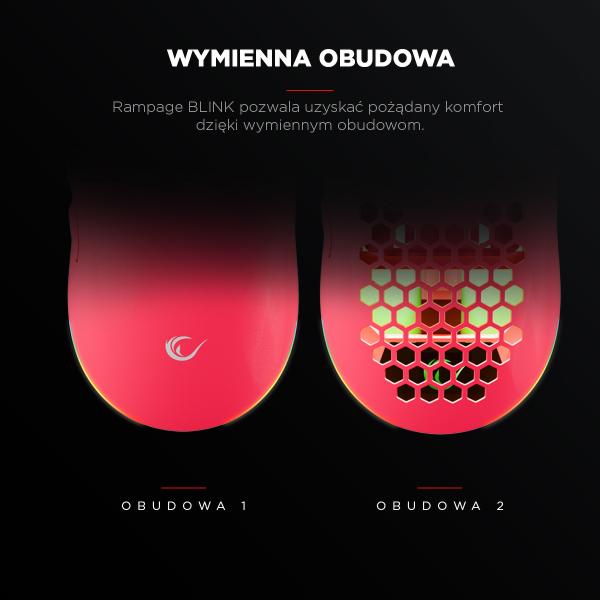 Rampage BLINK USB | 12800 DPI | RGB | sensor optyczny | różowy