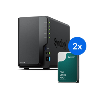 Synology DS225+ /16T | 2-zatokowy serwer NAS w zestawie z dyskami o łącznej pojemności 16TB, Tower