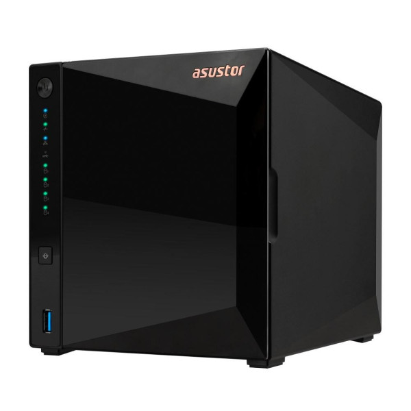 NAS Asustor AS3304T v2; Tower; 4x (3.5  SATA HDD/ 2.5  SSD); Realtek RTD1619B  2GB DDR4  1x 2.5GbE  3x USB 3.2