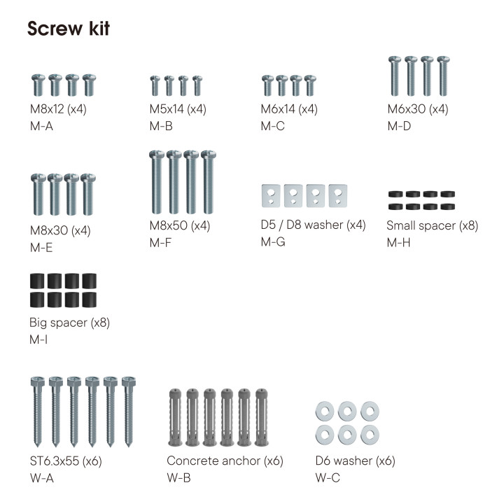 Uchwyt ścienny regulowany One For All WM4920 dla TV42"-120" ob.10st pochył 15st  max 900x600 75kg max min odl.75mm