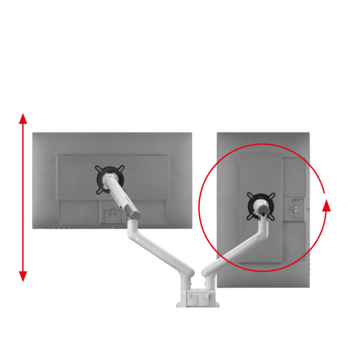 One For All DM7220 Uniwersalny uchwyt do monitora ARM, DESIGN, SMART, DUAL, biały, 2x 13''-35'' 9kg