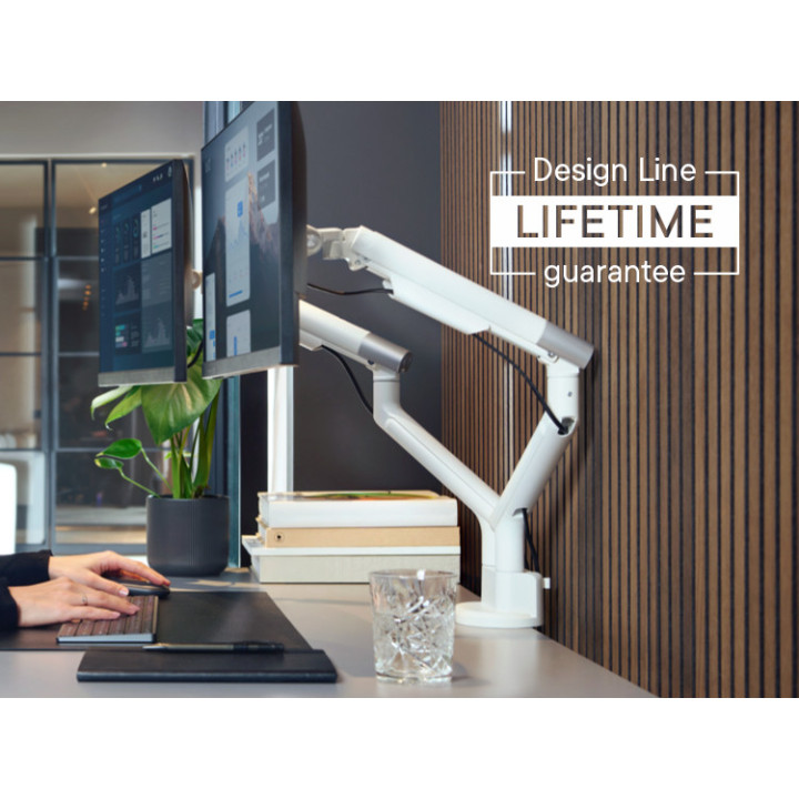 One For All DM7220 Uniwersalny uchwyt do monitora ARM, DESIGN, SMART, DUAL, biały, 2x 13''-35'' 9kg