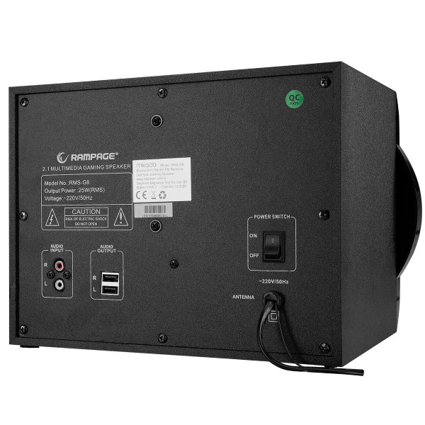 Rampage RMS-G8 Głośniki gamingowe 25 W BT, USB, SD, FM