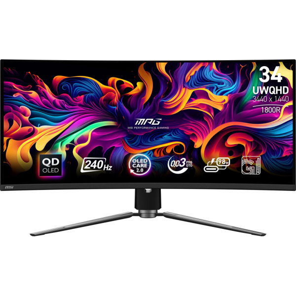 MSI MPG 341CQPX QD-OLED - 34.18'' | QD-OLED Curve 1800R | UWQHD | 0.03ms | 240HZ