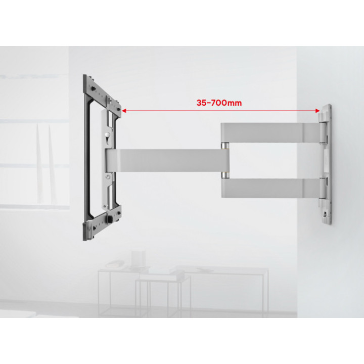Uchwyt regulowany uchylny, obrotowy One For All WM6654 do dużych TV 42"-90" max 40kg