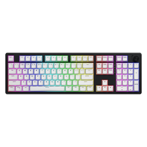 Klawiatura dla graczy Hator Skyfall 100 Wireless biało-czarna