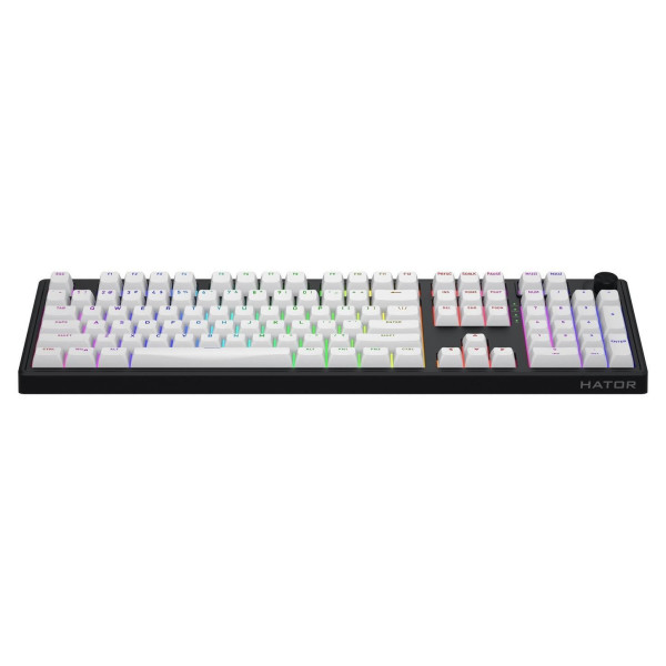 Klawiatura dla graczy Hator Skyfall 100 Wireless biało-czarna