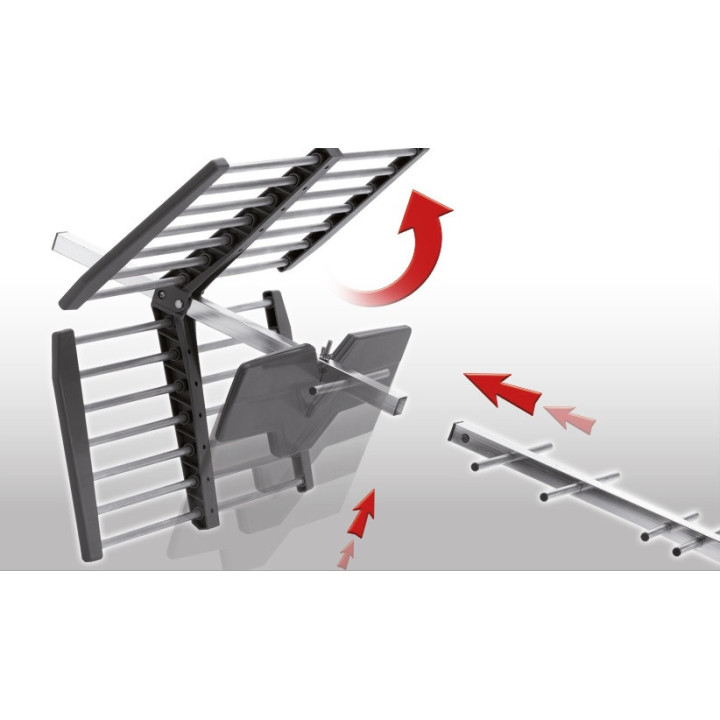 Antena zewnętrzna One For All SV9453 (filtr 5G), DVB-T/2, DAB, UHF, 4K, zasięg 50km