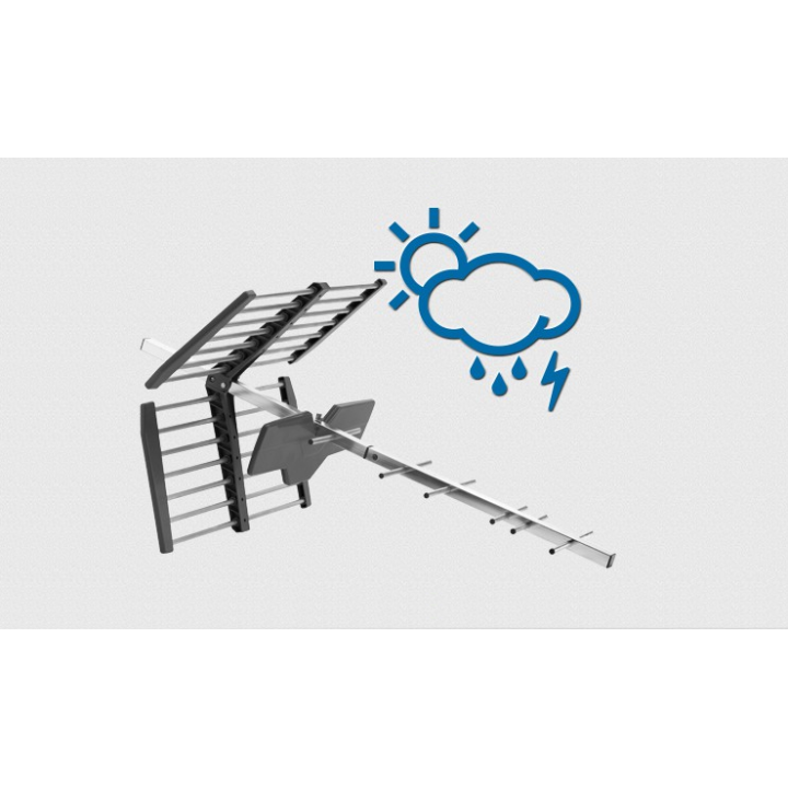 Antena zewnętrzna One For All SV9453 (filtr 5G), DVB-T/2, DAB, UHF, 4K, zasięg 50km