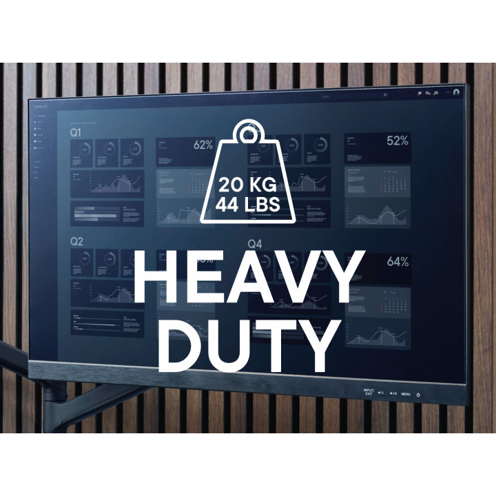 Uchwyt na 2 monitory One For All DM5210, 17"-50", max 20kg monitor (x2), VESA 200x300, czarny