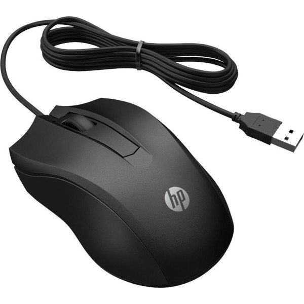 Mysz HP Wired Mouse 100 przewodowa czarna 6VY96AA