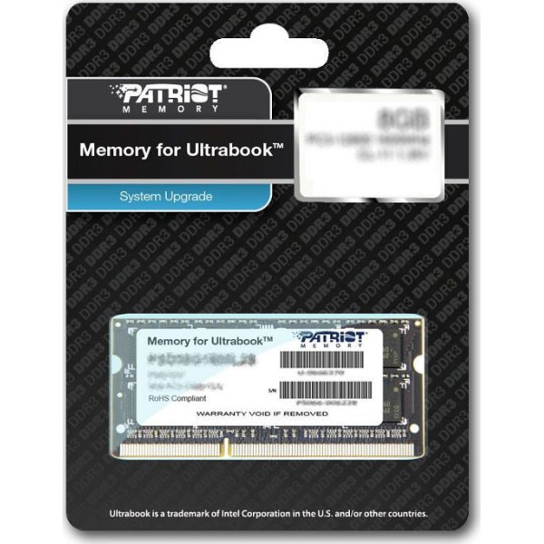 PATRIOT DDR3 8GB Ultrabook 1600MHz CL11 SO-DIMM