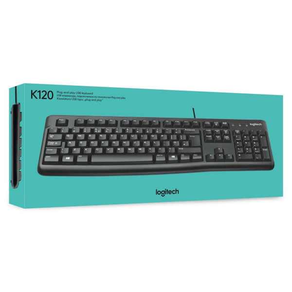 Klawiatura membranowa Logitech K120 920-002479 (USB 2.0; (US); kolor czarny)