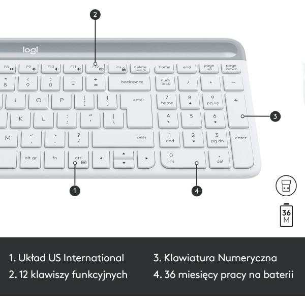 Logitech MK470 Biała