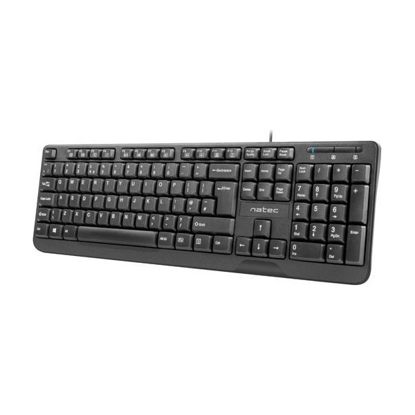 Klawiatura membranowa NATEC Trout US NKL-0967 (USB 2.0; (EN); kolor czarny)