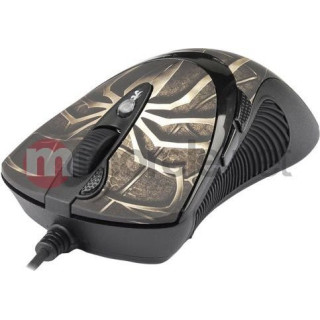 Mysz komputerowa A4 TECH Evo XGame Laser Oscar X747 Brown Fire A4TMYS29980 (laserowa; 3600 DPI; kolor brązowy)