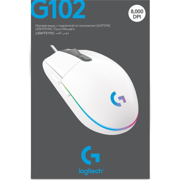 Logitech G102 Lightsync Biała