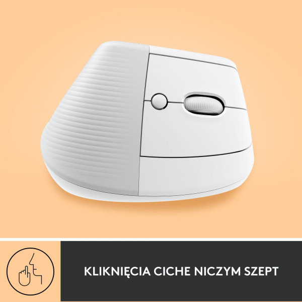 Mysz bezprzewodowa Logitech Lift ergonomiczna biała 910-006475