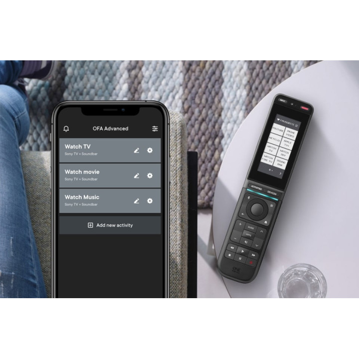 Pilot uniwersalny One for All URC7985 Smart Control Pro Touch (obsł. 12 urz.), dotykowy ekran, konfig. przez app.