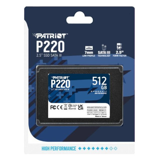 SSD PATRIOT P220 512GB SATA3 2 5