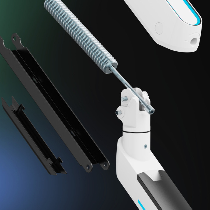 One For All DM8220 Uniwersalny uchwyt do monitora EXPERIENCE RGB, gaming, DUAL, biały, 2x 21''-45'' 14kg