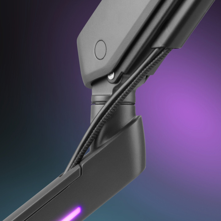 One For All DM8210 Uniwersalny uchwyt do monitora EXPERIENCE RGB, gaming, DUAL, czarny, 2x 21''-45'' 14kg