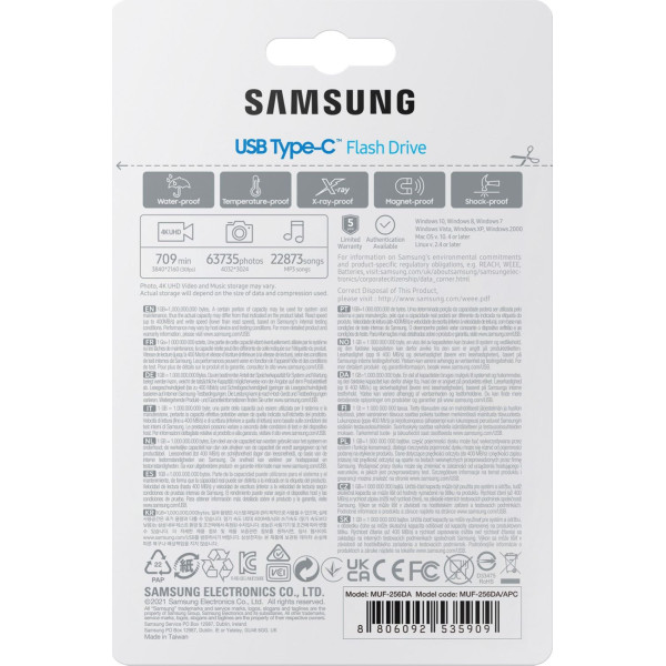Samsung 256GB Type C USB-C 400MB/s