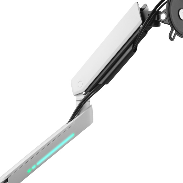 One For All DM8220 Uniwersalny uchwyt do monitora EXPERIENCE RGB, gaming, DUAL, biały, 2x 21''-45'' 14kg