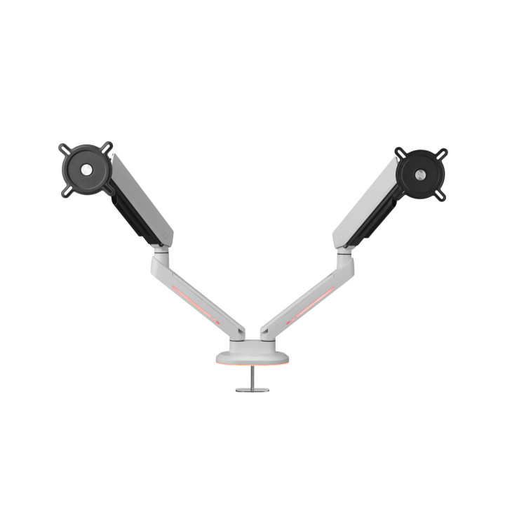 One For All DM8220 Uniwersalny uchwyt do monitora EXPERIENCE RGB, gaming, DUAL, biały, 2x 21''-45'' 14kg