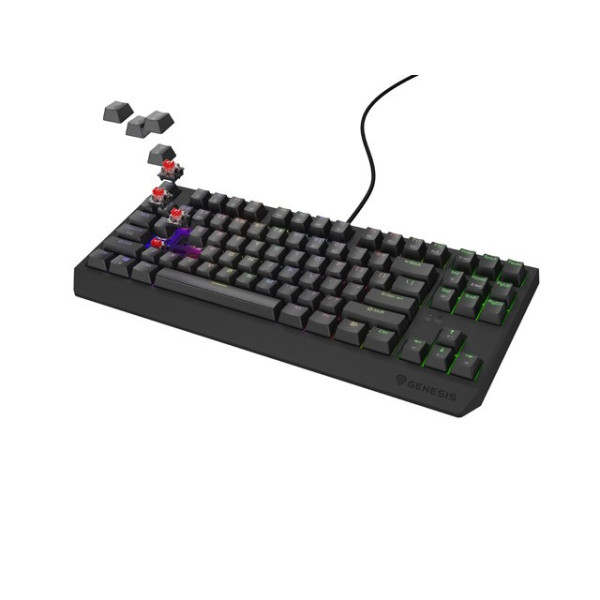 Genesis Thor 230 TKL czarna RGB Outemu Red