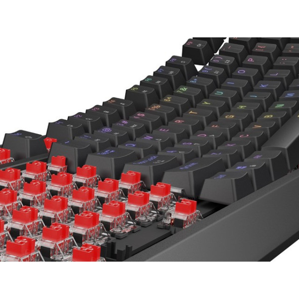 Genesis Thor 230 TKL czarna RGB Outemu Red
