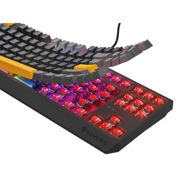 Genesis Thor 230 TKL Anchor Gray Positive RGB Outemu Red